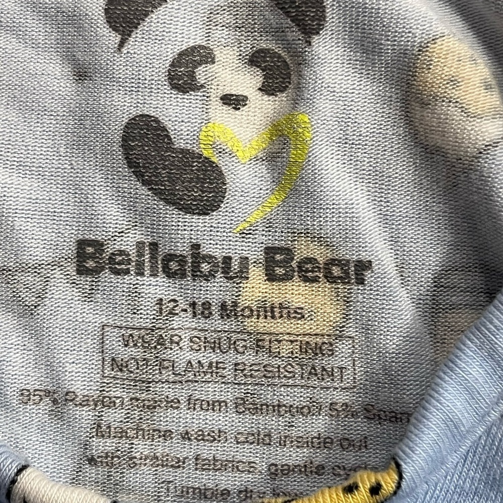 Bellablu Bear Bamboo Pajamas 12-18 months - Picture 4 of 4